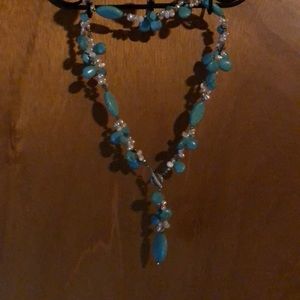 Freshwater Pearl and Turquoise Necklace